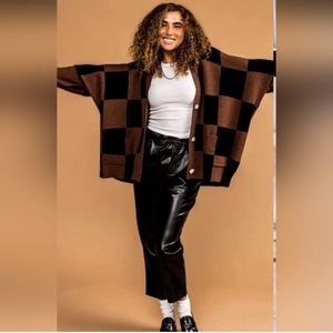 Checkered dressed in lala cardi